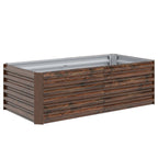 Outsunny Raised Vegetable Garden Bed with Open Bottom and Rounded Edges, 180x90x57.5 cm, Dark Brown