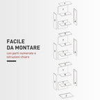 CD Rack with 6 Adjustable Shelves, Capacity of 260 CDs/120 DVDs, 33x24x140 cm, Black