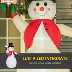 242cm Giant Inflatable Snowman with LED Lights, Waterproof Outdoor Christmas Decoration