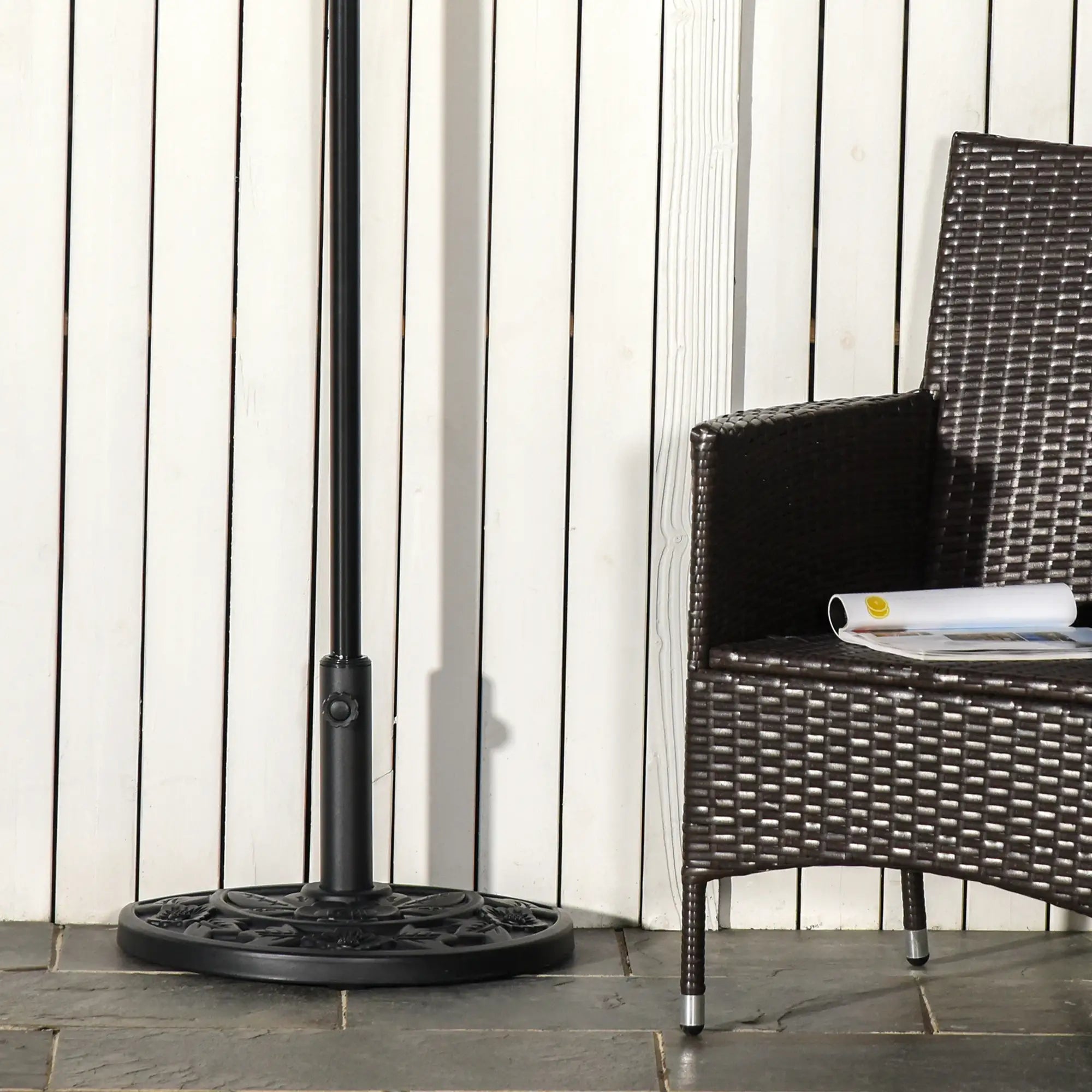 Garden Umbrella Base with 35mm / 38mm / 48mm Pole Cement Φ50x32x32cm - Borge' Group Limited