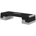SPORTNOW Adjustable Height Stepper with Removable Steps and Non-Slip Bottom, in ABS, 97x36x15/20/25 cm, Gray - Borgè