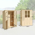 Outsunny Walk-in Garden Shed with Floor and 4 Windows