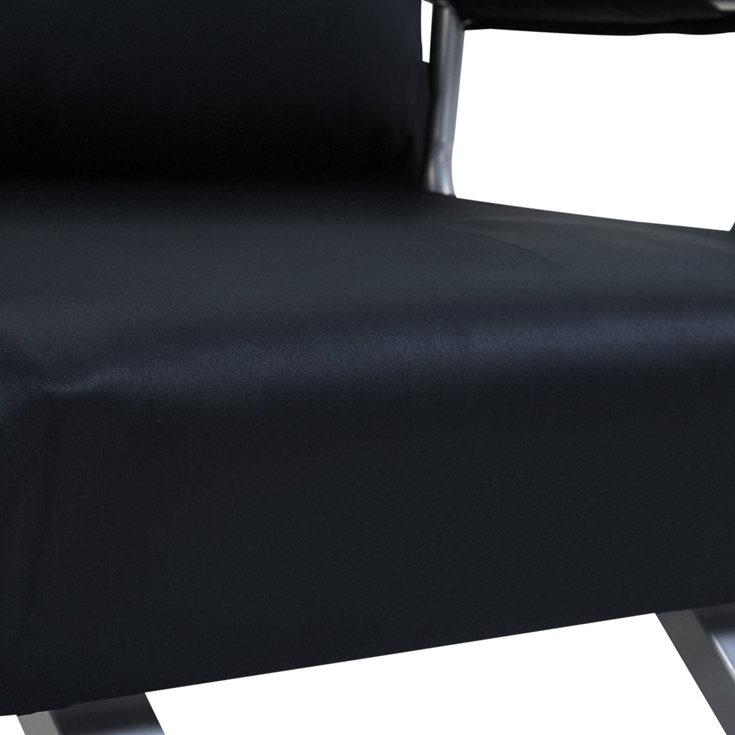 Modern 2-in-1 Armchair Bed with 5-Position Reclining Backrest and Cushion, 65x77x80cm, Black