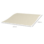 Outsunny spare sheet for garden pergola 2.5x3 m with 8 drainage holes, in polyester, 297x243 cm, beige - Borgè