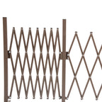 Outsunny extensible fence self-supporting steel and aluminum, width 52-405 cm, dark brown - Borgè