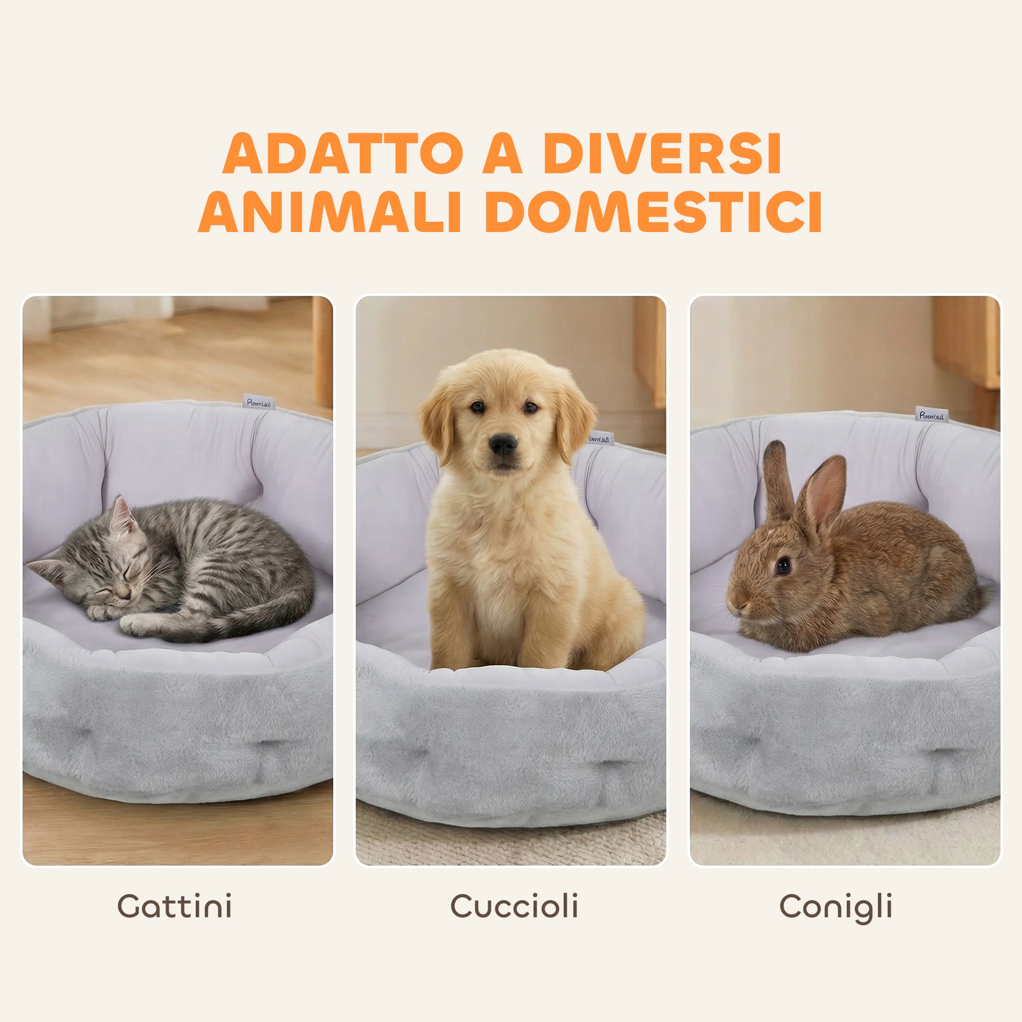 PawHut Reversible Cat Bed, Indoor Small Dog Bed
