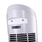 45W 3-Speed ??Oscillating Tower Fan, ABS Plastic Column Fan, 27x27x75cm, White - Borgè