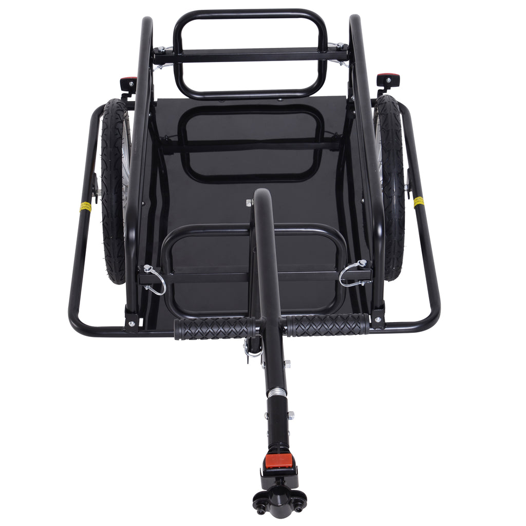 Folding Bike Trailer, 36kg Load Capacity, 156x72x82cm