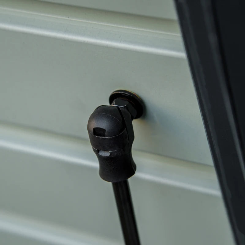 Garden Storage Bench with Key, Modern Steel Chest, Grey, 120x62x62cm - Borge' Group Limited