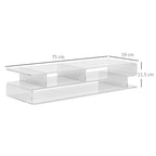 Acrylic PC Monitor Stand with Center Compartments, 57x19x11.5cm, Transparent