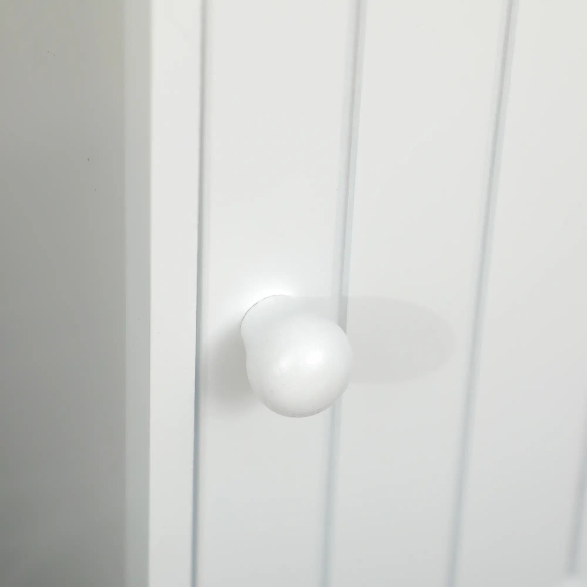 White MDF Bathroom Cabinet with Cabinet and Toilet Paper Holder, 19x15x56 cm