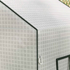 Outsunny PE Garden Greenhouse Cover with Hinged Door and Windows, 140x73x190 cm, White