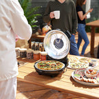 1200W Electric Pizza Oven with Transparent Window, Timer and Temperature Control, Black