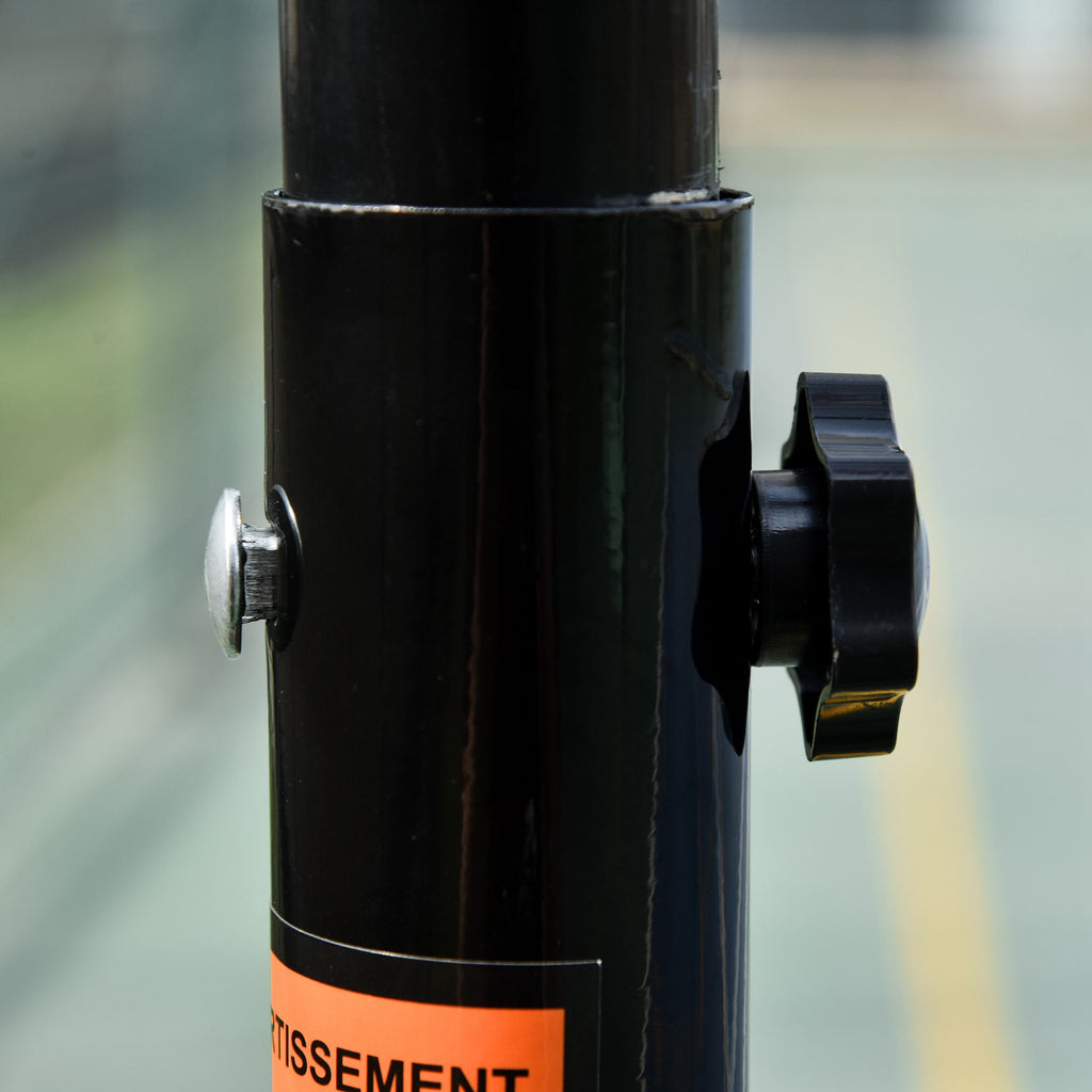 Basketball Hoop, 5-Level Adjustable Height 175-215cm, Metal Frame and Fillable Base with Wheels, PE Backboard