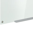 Glass and Aluminum Whiteboard with 4 Colored Markers and Eraser, 90x60x0.4 cm