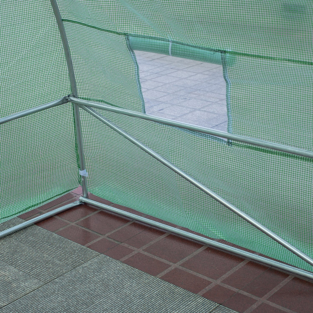 Outsunny Greenhouse Steel Pipe Garden Greenhouse, 8×3×2m - Borgè