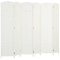 HOMCOM 6-Panel Folding Room Divider, 240x170 cm, White