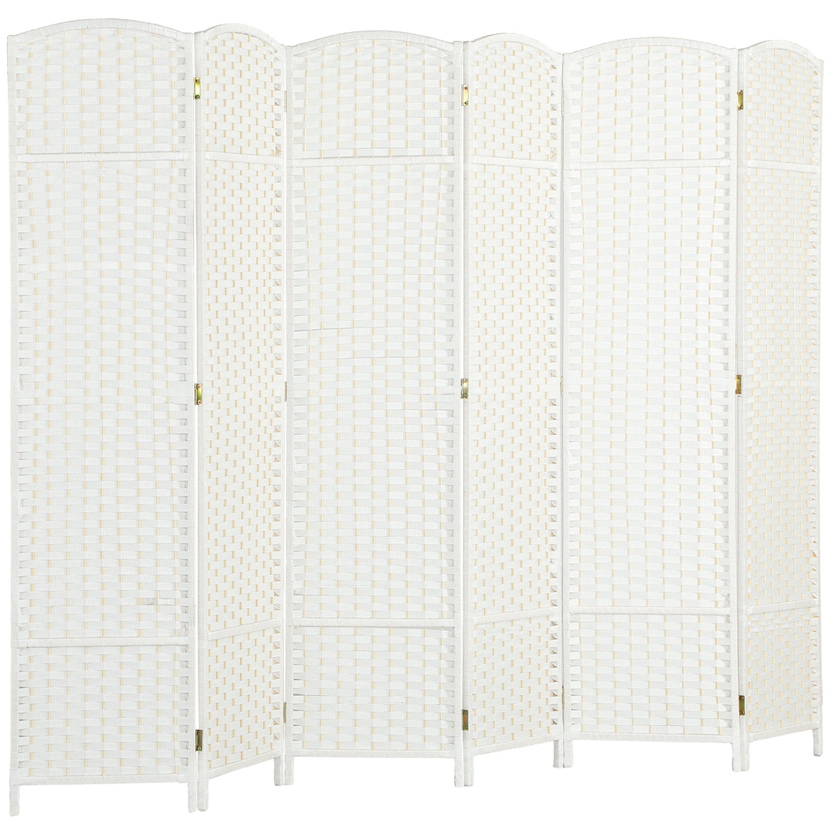 HOMCOM 6-Panel Folding Room Divider, 240x170 cm, White