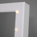 Jewellery Cabinet Adjustable Mirror Jewellery Box 20 LED Lights, Wood, White, 40x37x146 cm