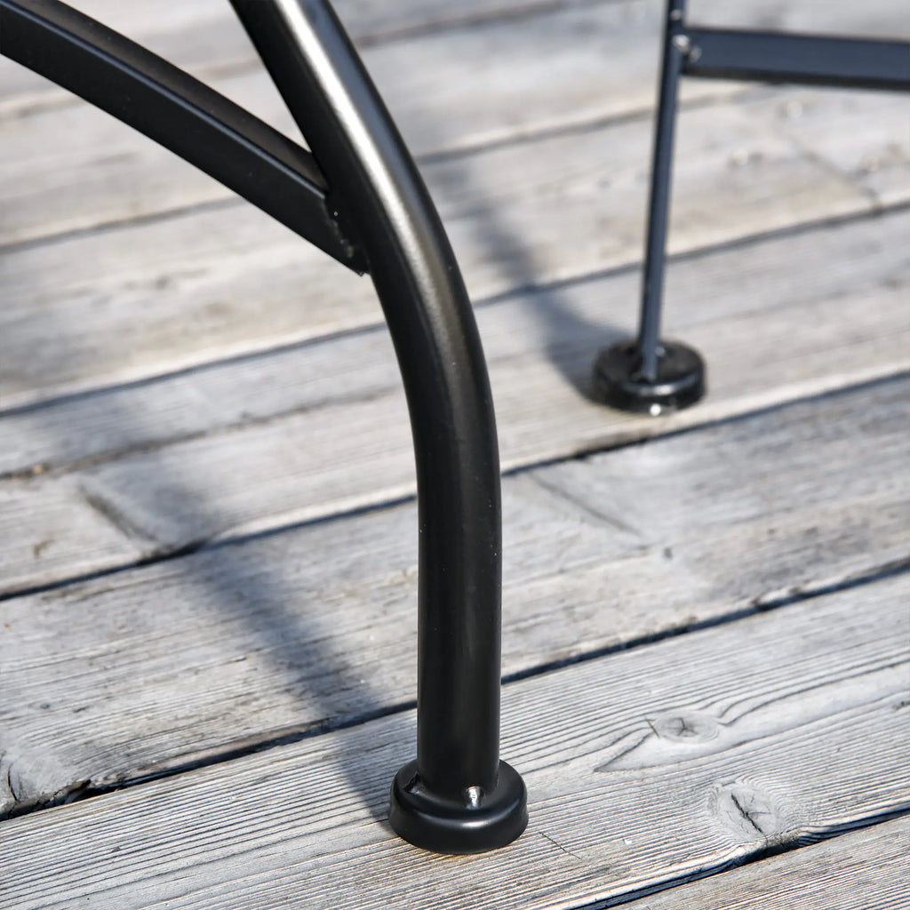 MAIOLICA | Mosaic 3 Piece Balcony Table and Chair Set, Folding Metal Garden Set with Colorful Majolica, Multicolor - Borge' Group Limited