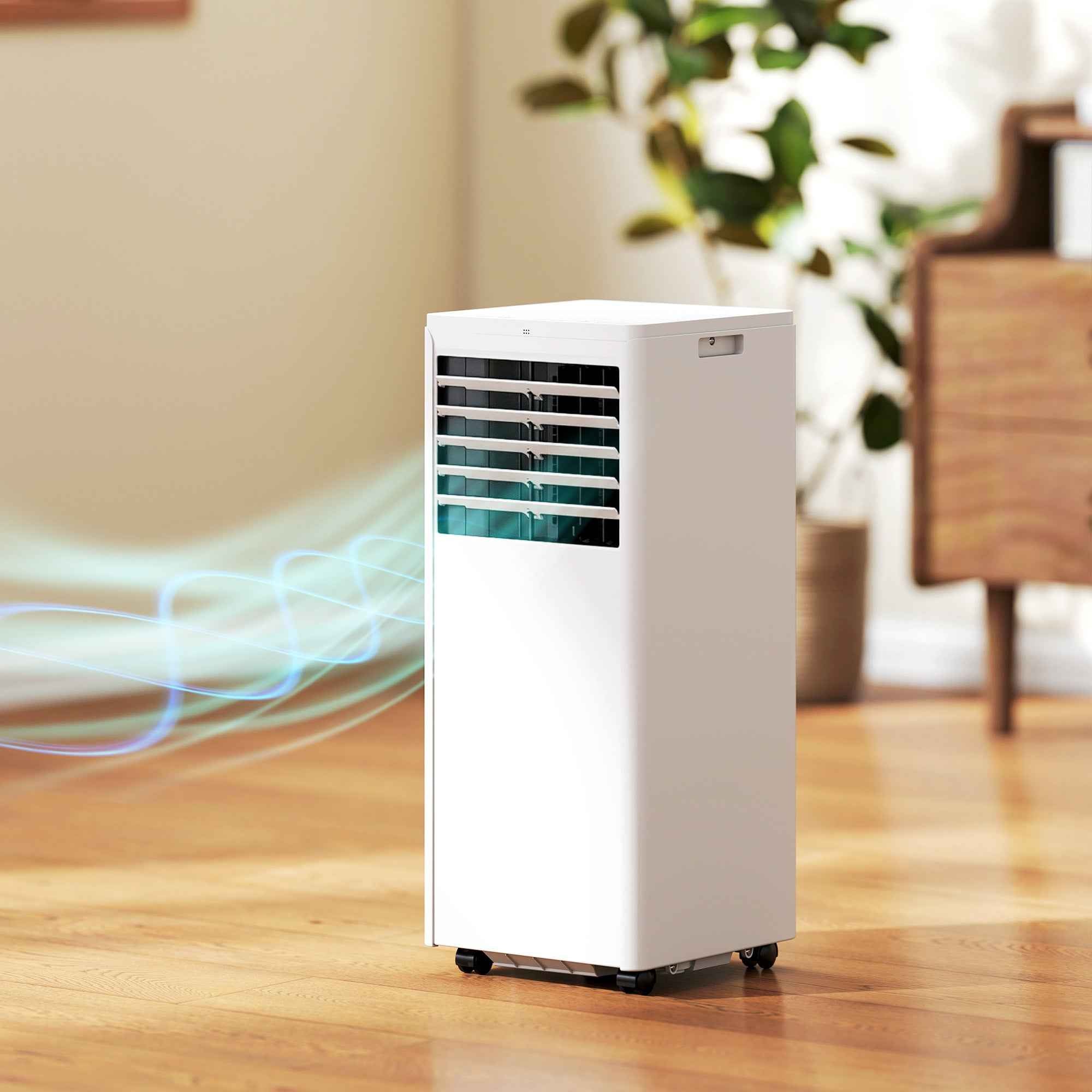 Portable Air Conditioner 7000 BTU, 4-in-1 Unit with Cooling, Dehumidifier, Fan, Night Mode