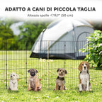 PawHut Dog Playpen Expandable Foldable Metal Enclosure 50x80cm Black