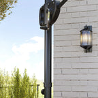 Arm Umbrella 2.5x2.5 m with Fillable Base, Crank and Tilting Head, Dark Gray