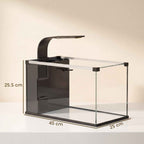 PawHut Aquarium, 24L Tempered Glass with Filter, LED Light and Water Pump
