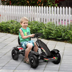 Pedal Go Kart for Children 5-12 Years in PP and Black Metal with Adjustable Seat and Handbrake, 121x58x61 cm