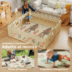 Forest Themed Children's Rug for 0-6 Years Old with Waterproof Surface in Multi-Color XPE, 196x176x1.5 cm