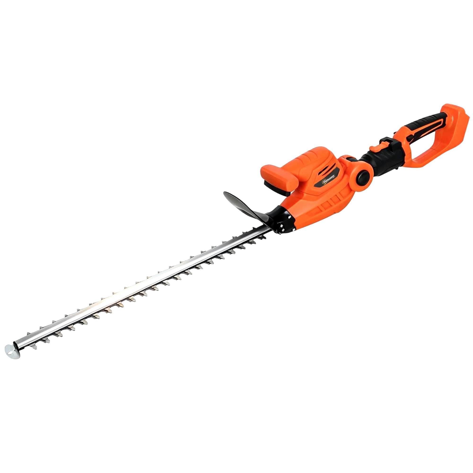 Outsunny Cordless Hedge Trimmer with 2 x 4000mAh Batteries and Aluminum Telescopic Pole