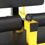 3 in 1 Adjustable Squat Machine with Non-Slip Feet, 50x97x44.5-56.5cm, Yellow