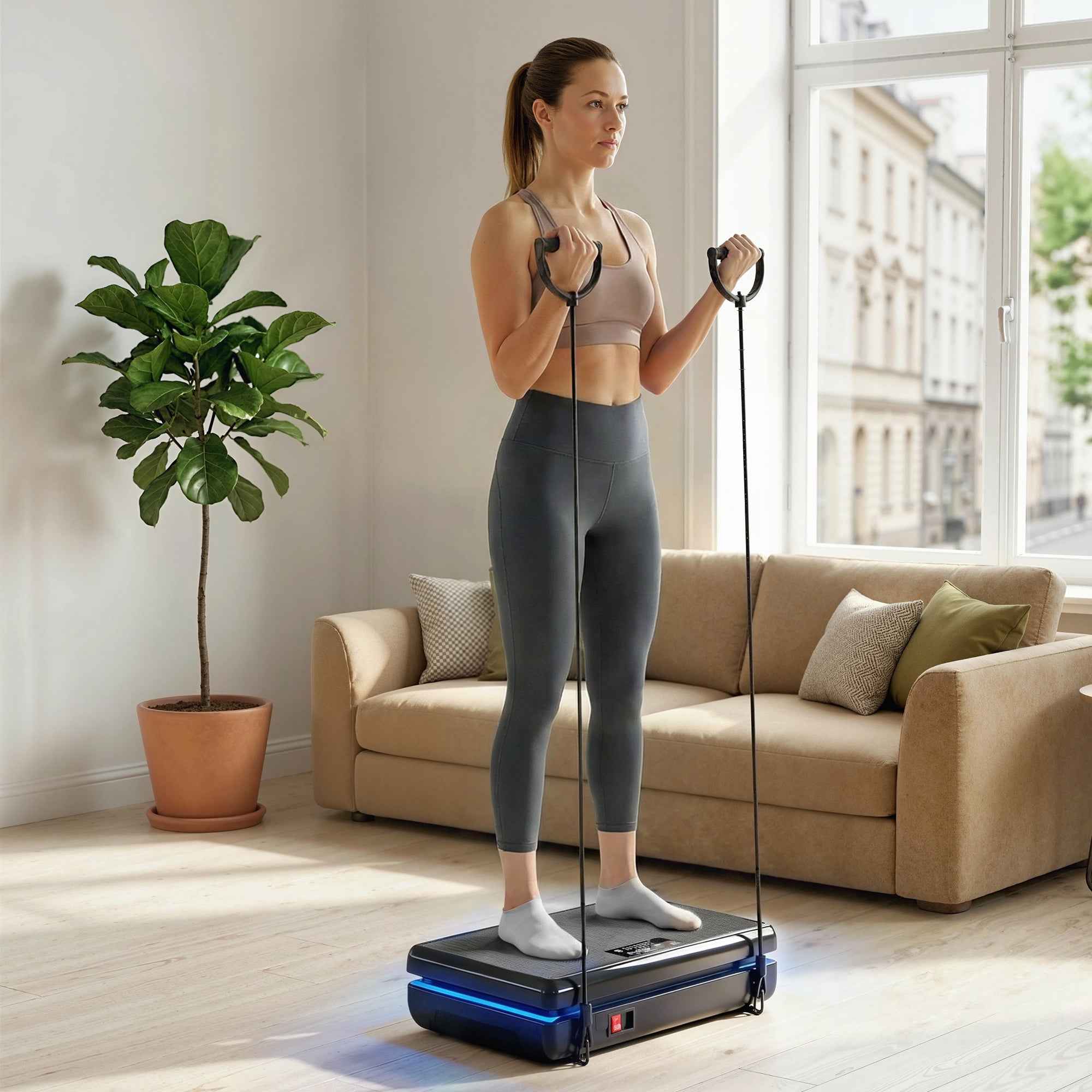 SPORTNOW Vibration Platform with 120 Speed Levels and 5 Programs