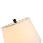 3 Piece Set: 1 Floor Lamp and 2 Metal Table Lamps, Vintage Design, E27 Bulbs, Black and White