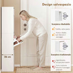 Shoe Rack with 3 Flap Drawers and Adjustable Shelves, for Hallway or Entryway