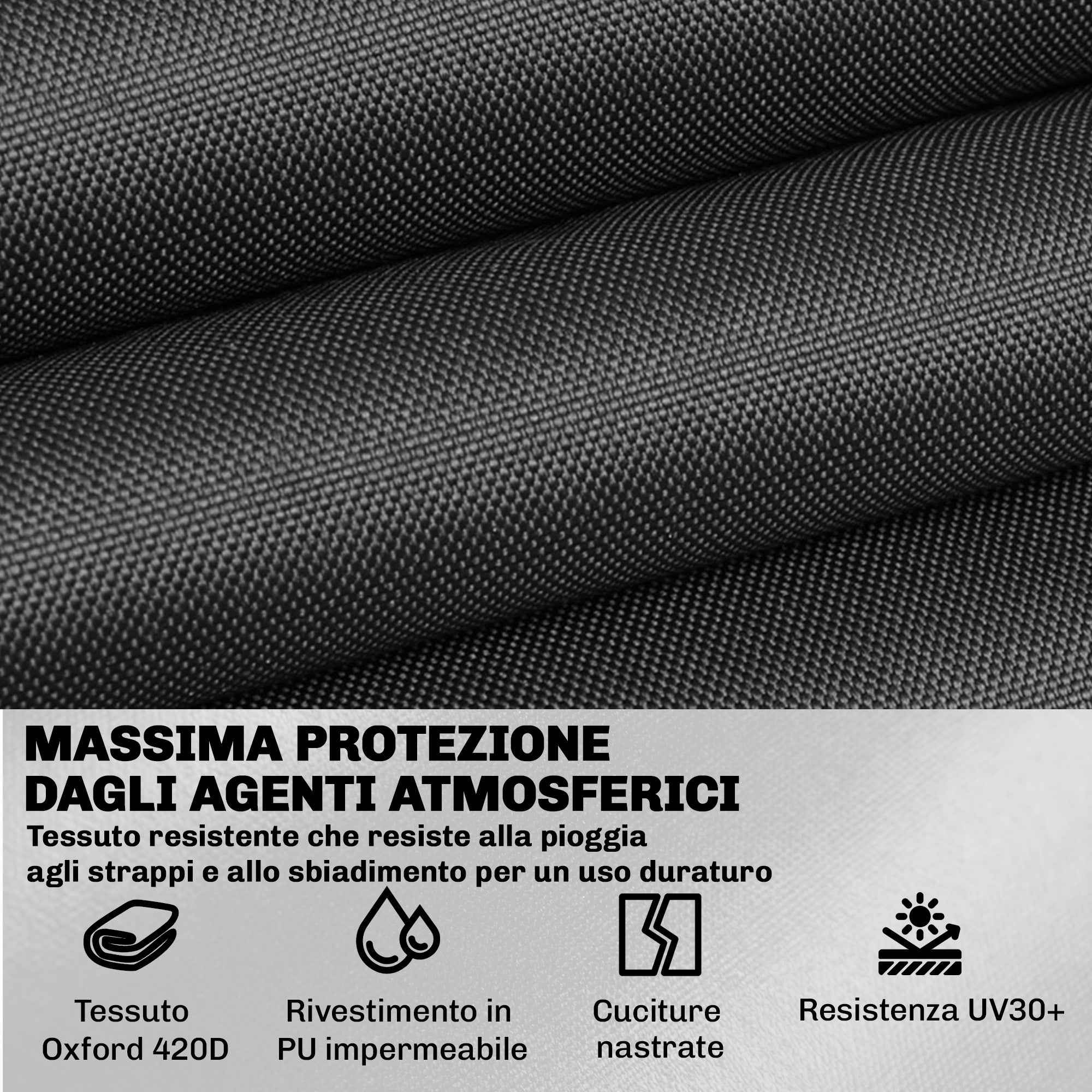 Outsunny 4-Piece Waterproof Garden Furniture Covers, Black