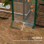 Outsunny Garden Greenhouse with PE Cover, 6 Shelves and 2 Roll-Up Doors, 143x46x151cm, Transparent
