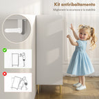 Space-Saving Shoe Rack for 24 Pairs of Shoes with 2 Doors, 3 Pull-Out Shelves and Bottom Shelf, White