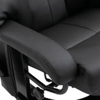 Reclining Massage Relax Chair with Pouf Footrest and Remote Control, 76x80x102 cm Black