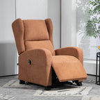 Velvet Lift Relax Chair with 160° Reclining Backrest with Remote Control, Dark Brown