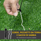 Inflatable Santa Claus with LED Lights, Polyester, 70 x 45 x 120cm, Red, with Fan