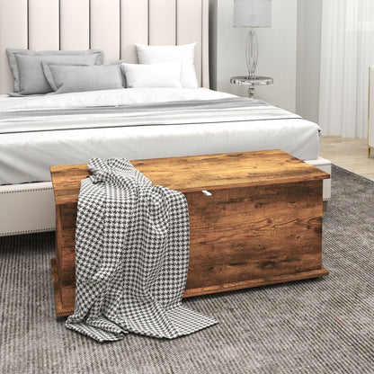 Storage Bench Capacity 60 kg for Bedroom and Entrance, Wooden, 100x40x40 cm, Brown