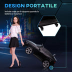 12V Electric Ride-On Toy Car with Remote Control, 3-8km/h Speed, Lights and Music, Ages 3-5 Years, Black