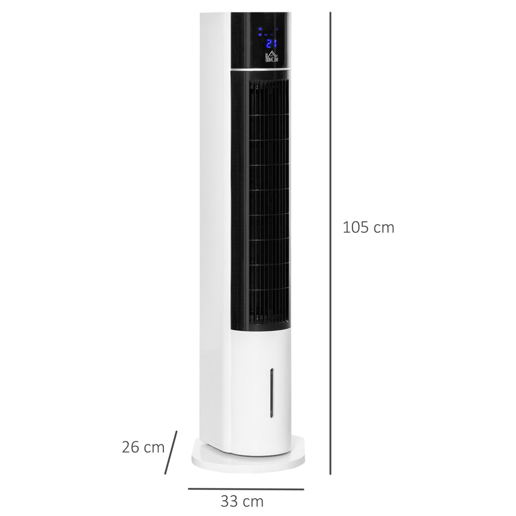 Evaporative Cooler Fan 3 Modes and 3 Speeds, Timer, Oscillation and Remote Control, White