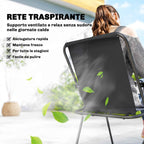 Outsunny 8-Piece Garden Set with Umbrella, 6 Folding Chairs and Tempered Glass Outdoor Table, Black