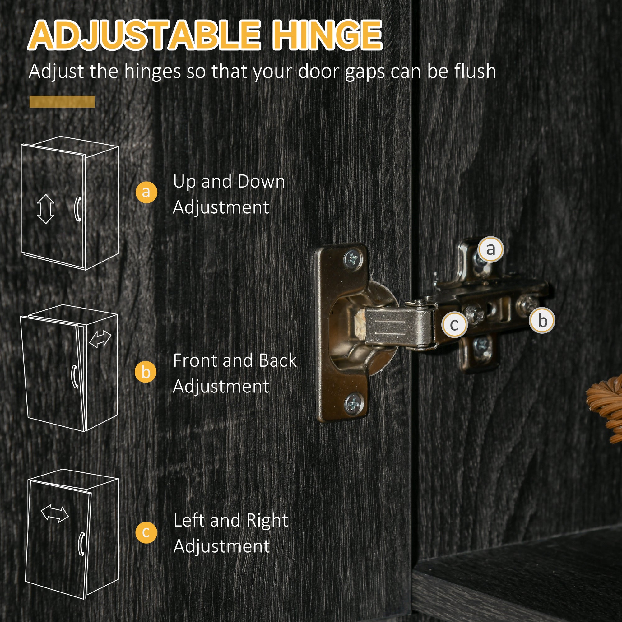 Tall Wooden Pantry Cabinet with Drawers and Cupboards, 101x39x180 cm, Black