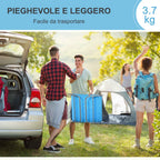 Outsunny Folding Sun Lounger with Reclining Backrest and Cushion, 182x56x24.5cm