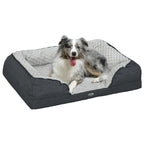 Medium Dog Bed with Removable Washable Cushion, 90x69x21cm, Charcoal Grey