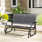 Outsunny 2-Seater Garden Swing Bench in Metal and Mesh Fabric, 120x70x85 cm, Grey
