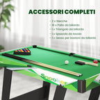 SPORTNOW Folding Pool Table with Cues, Balls and Triangle for Adults and Children from 12 Years, 104x55.5x68 cm